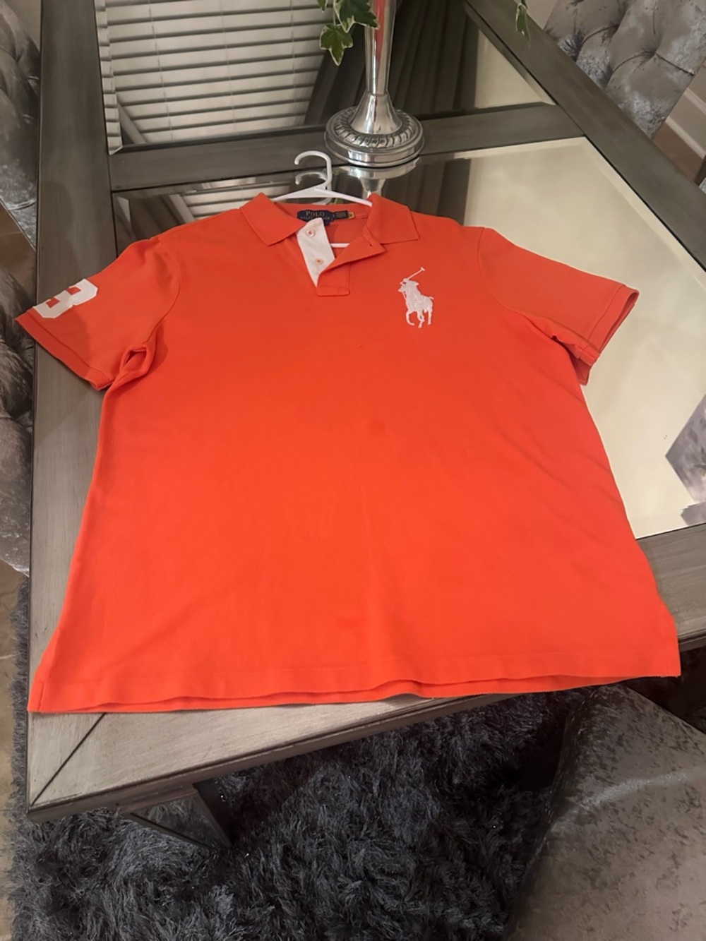 Polo by Ralph Lauren Orange Short-Sleeve Polo with White Pony